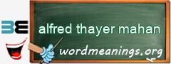 WordMeaning blackboard for alfred thayer mahan